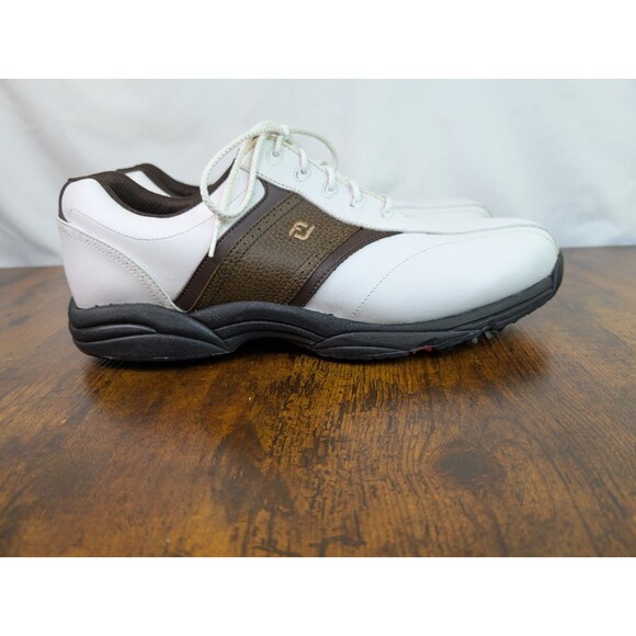 Footjoy Greenjoys Golf Shoes Men\'s Tan & White  Size 13M main image 4